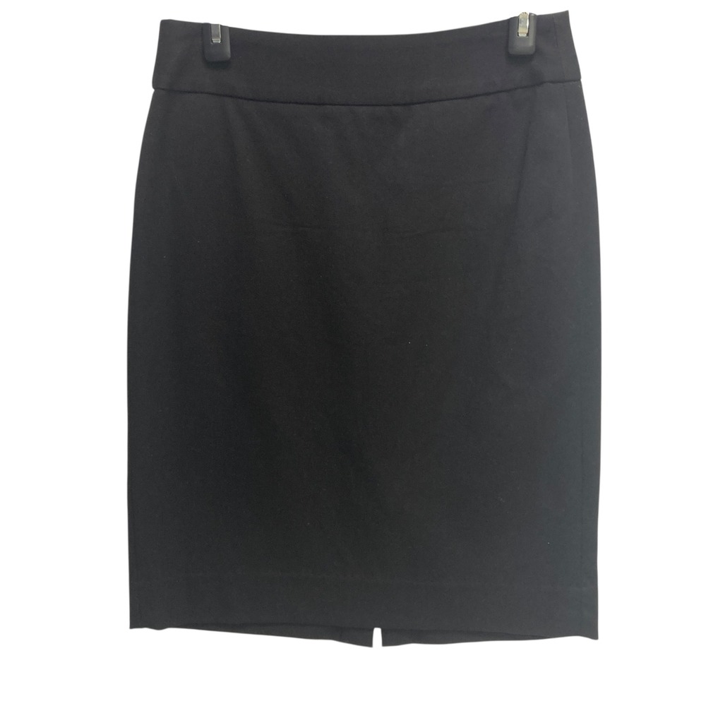 Banana Republic Black Stretch Pencil Skirt Womens 4 Professional Office Knee